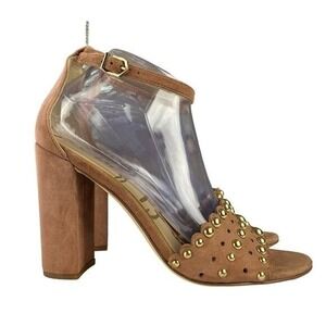 Sam Edelman Sandals Womens Size 9 Yaria Studded Suede Block Heels